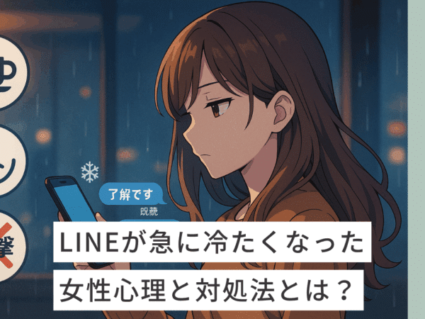 急に冷たくなった LINE 女性
