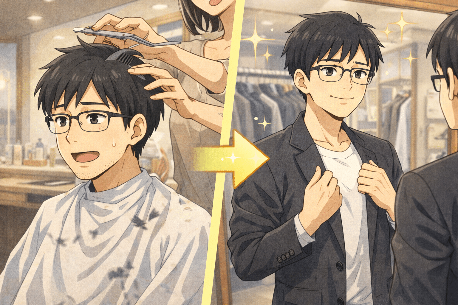 外見を整えた清潔感のある男性