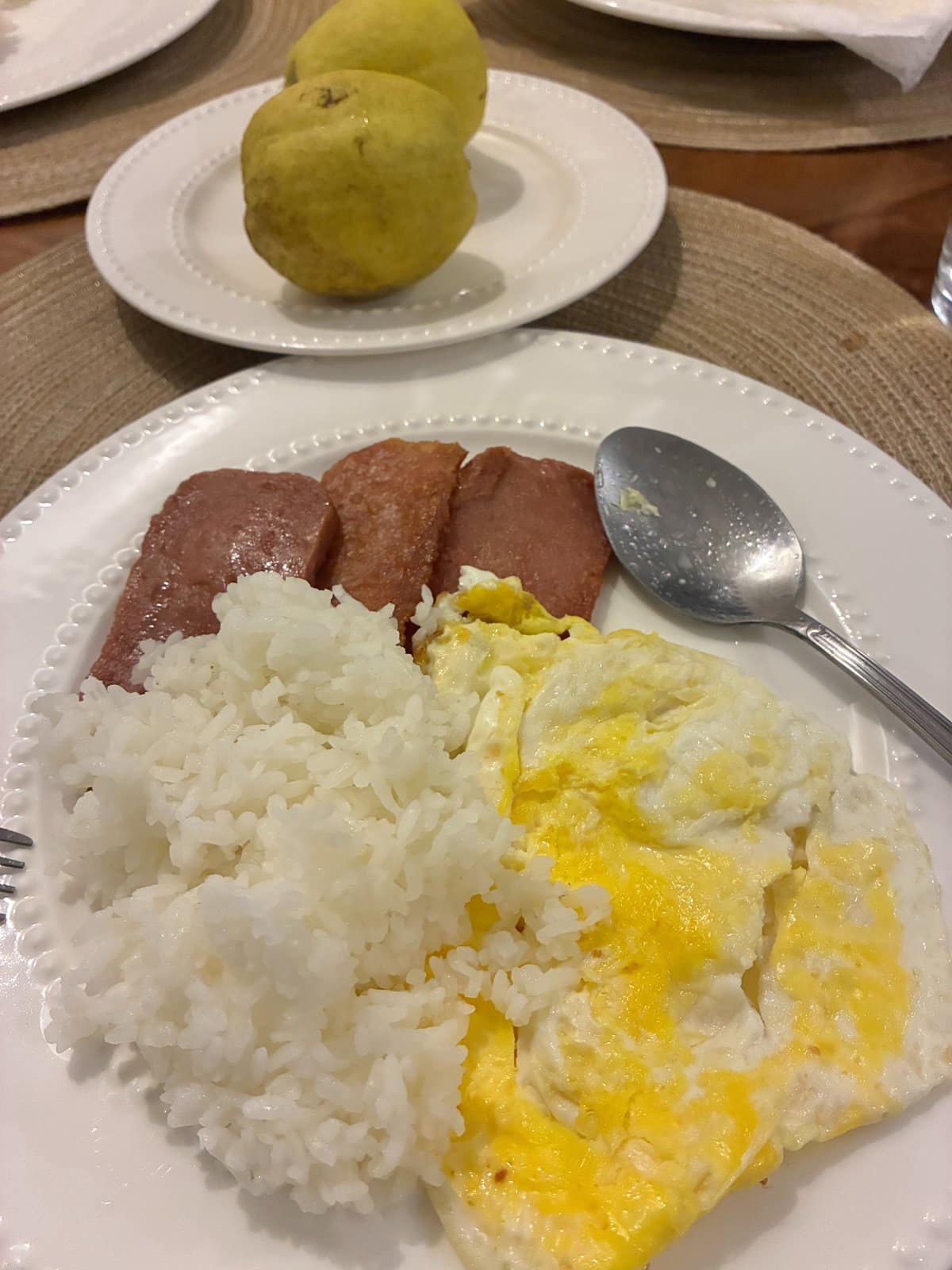ホームステイ先の奥さんが作ってくれた朝食